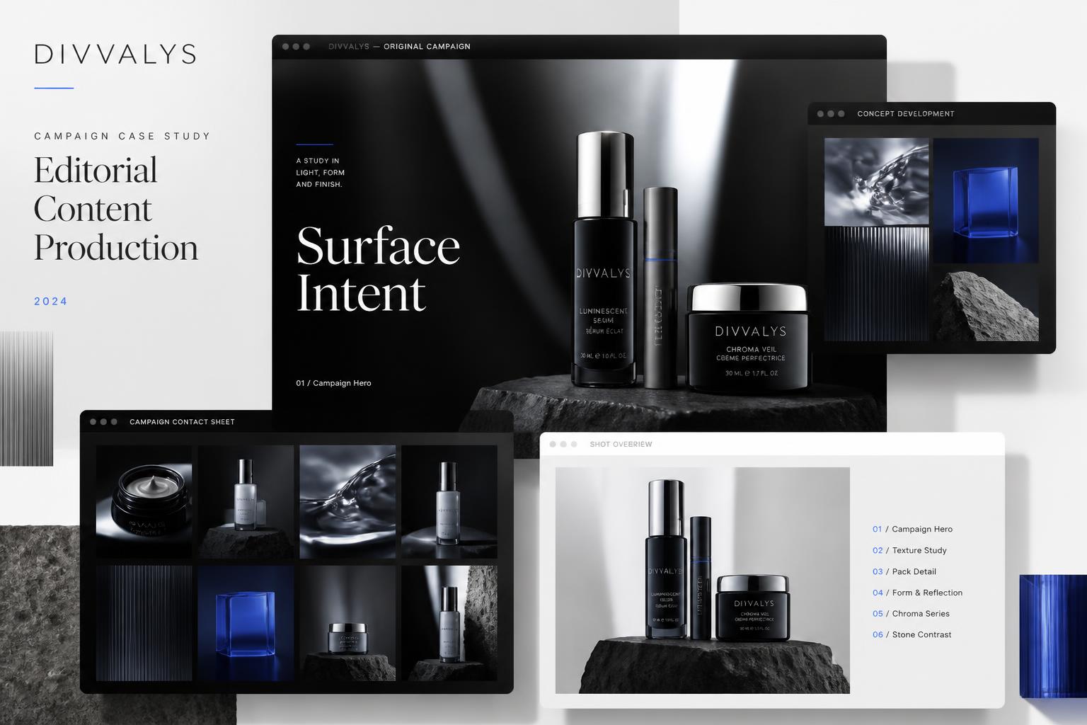 Premium cosmetics content production presentation