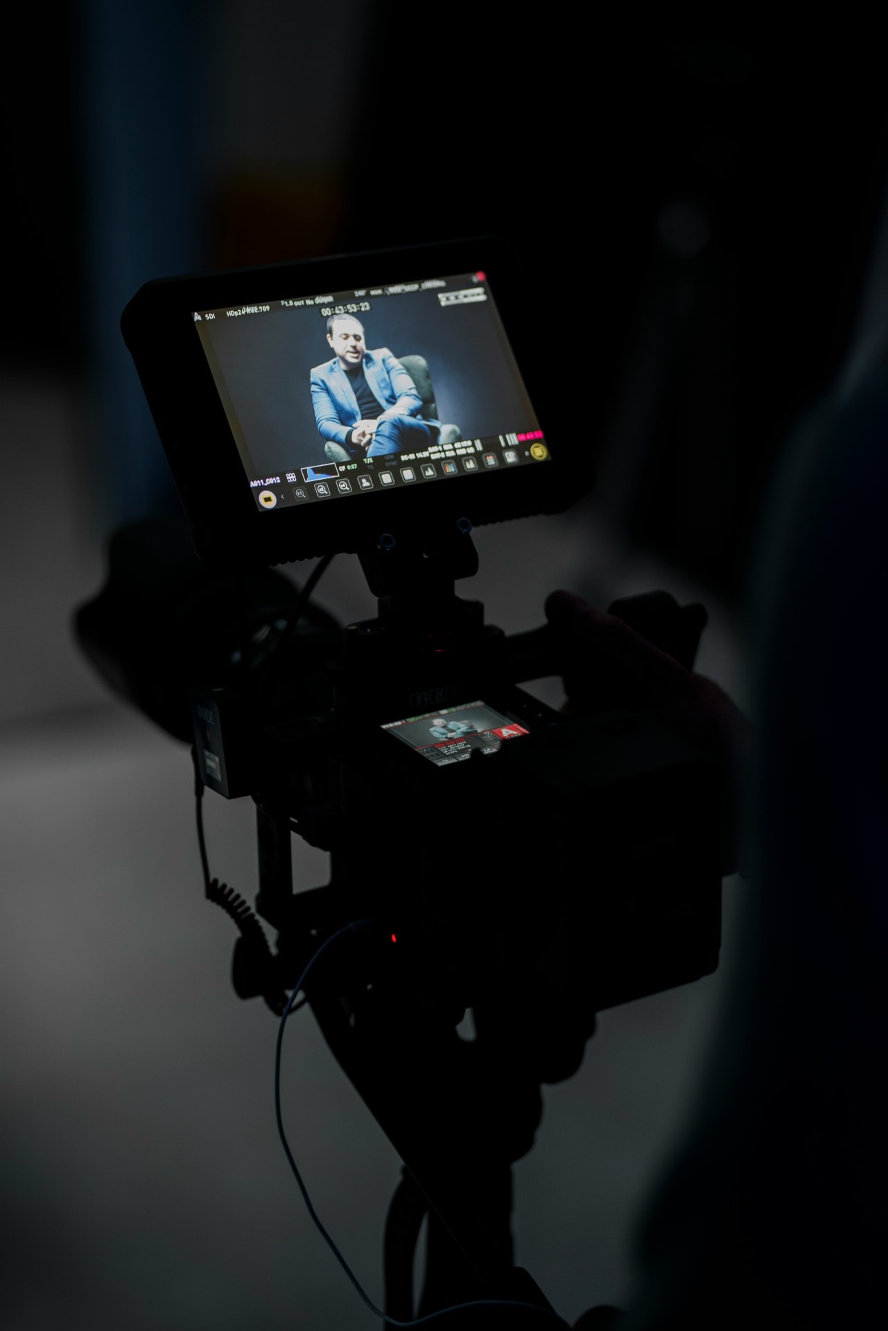 Kenny James, founder of Media Control Agency, during a video production session.